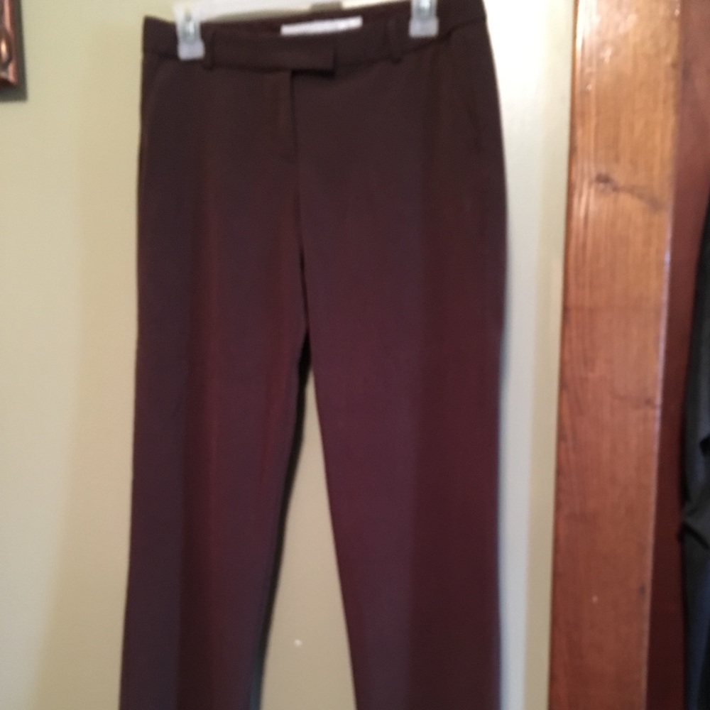 Brown ladies dress slacks.